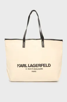 Женская белая сумка RSG CANVAS SHOPPER Белый ONESIZE Karl Lagerfeld 245W3856
