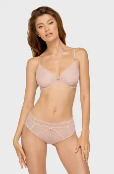 Женский пудровый бюстгальтер в полоску Розовый 75F MARC&ANDRE S21-0217-RGM-LY