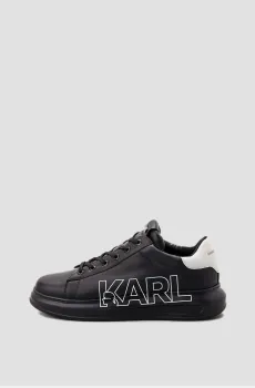 Мужские черные кожаные сникерcы Черный 40 Karl Lagerfeld 500470.855091;990