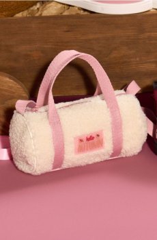 Пухната сумка через плече - кремовий