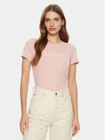 Guess Футболка O5RI01 KBBU1 Рожевий Slim Fit Guess Футболка O5RI01 KBBU1 Рожевий Slim Fit