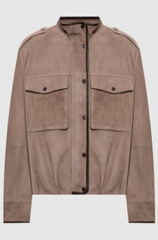 Коричневая замшевая куртка