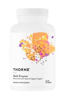 Бетаин, пепсин, панкреатин Thorne Research Multi Enzyme (B.P.P.), 180 капсул