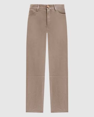 Бежевые кожаные штаны KORAL