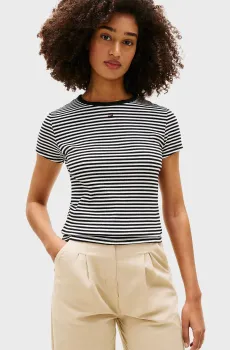 Женская футболка в полоску ESSENTIAL Разноцветный M Tommy Jeans DW0DW17383