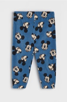 Флісові штани з принтом Mickey Mouse - індиго