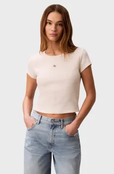 Женская белая футболка WOVEN LABEL Белый XS Calvin Klein Jeans LV047C200G