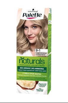 Безаммиачная краска для волос Palette Naturals Permanent Color Creme, 9-1 Холодный светло-русый, 110 мл