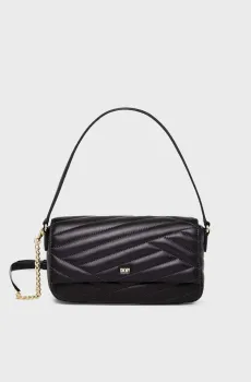 Женская черная кожаная сумка Черный ONESIZE DKNY R31HBX38