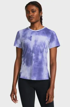 Женская фиолетовая футболка UA Launch Elite Printed SS Фиолетовый XS Under Armour 1383365-561
