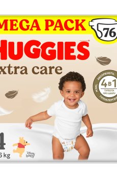 Подгузники Huggies Extra Care Box размер 4 (8-16 кг), 76 шт