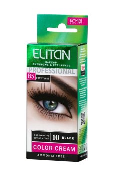 Крем-краска для бровей и ресниц Elitan Color Cream 10 Черный, 10 мл
