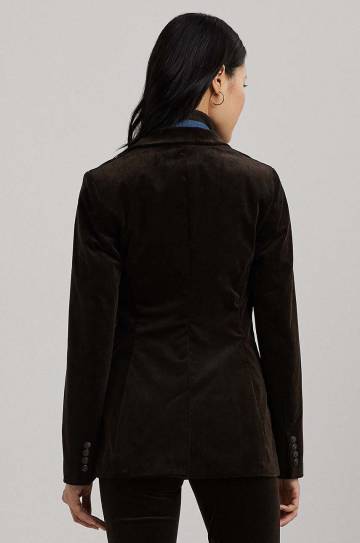 Вельветовый пиджак Lauren Ralph Lauren цвет коричневый однобортный 200956574 Вельветовый пиджак Lauren Ralph Lauren цвет коричневый однобортный 200956574