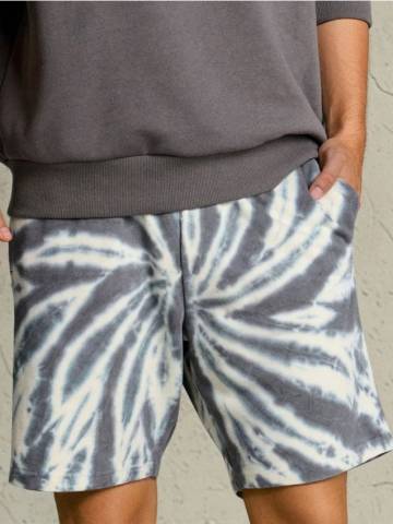 Tie-dye шорти - кремовий