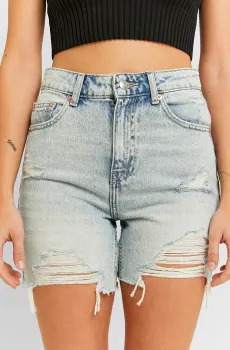 Женские голубые джинсовые шорты Голубой 40 Tally Weijl SSHDEMUDY