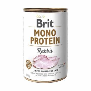 Влажный корм для собак с чувствительным пищеварением Brit Mono Protein Rabbit с кроликом, 400 г