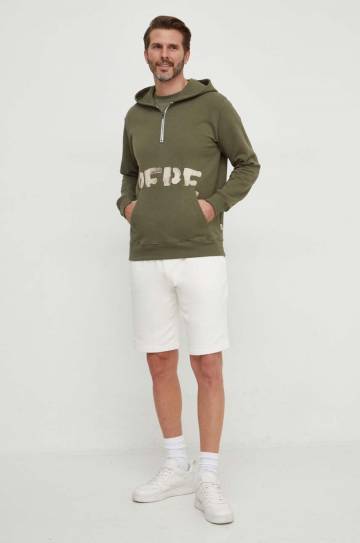 Хлопковая футболка Pepe Jeans Eggo N мужская цвет зелёный с принтом PM508208 Хлопковая футболка Pepe Jeans Eggo N мужская цвет зелёный с принтом PM508208