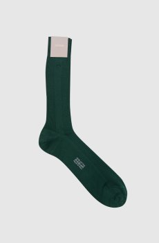 Зеленые носки с вышивкой монограммы