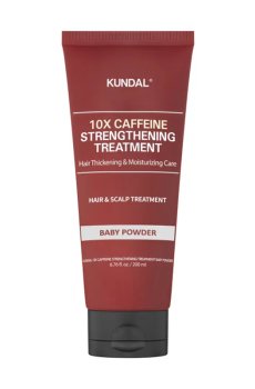 Кофеиновый кондиционер для волос Kundal 10X Caffeine Strengthening Treatment, Baby Powder, 200 мл