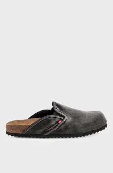 Мужские черные джинсовые клоги WOODSTOCK SLIP-ON SHOES Черный 43 Diesel Y03537 P0585