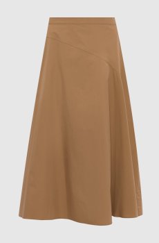 Коричневая юбка миди ZATTERA