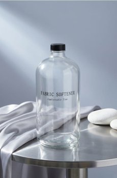 Скляна пляшка для пом’якшувача тканин - білий