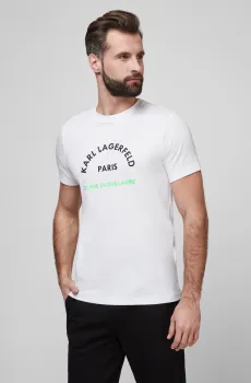 Мужская белая футболка Белый S Karl Lagerfeld 511224.755090;10