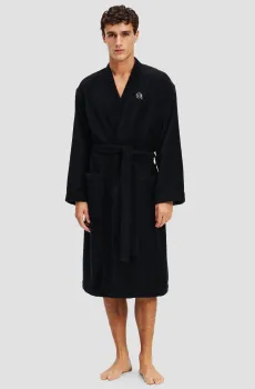 Мужской черный халат Черный S Karl Lagerfeld A1M45011;999