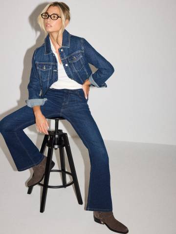 Mohito - Розкльошені джинси regular - сталевий синій - 34