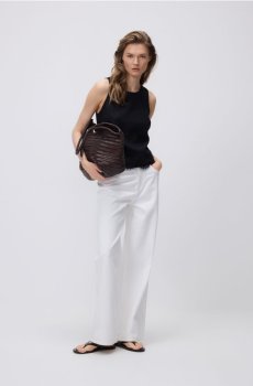 Reserved - Лляний топ - чорний - VA878-99X