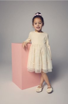 Reserved - Сукня зі спідницею з тюлю - нюдовий - 291IB-02X