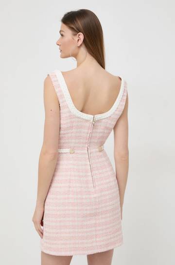 Платье с примесью шерсти Guess цвет розовый mini облегающее Платье с примесью шерсти Guess цвет розовый mini облегающее