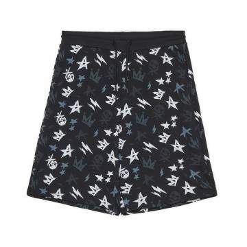 Cropp - Шорти із суцільним принтом - чорний Cropp - Шорти із суцільним принтом - чорний