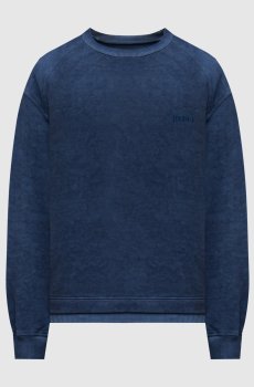 Синий свитшот из шерсти