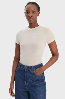 Женская бежевая футболка Бежевый M Guess W6RP99.KCNH2;G9B8