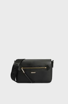 Женская черная кожаная сумка BRYANT AVE MD FLAP C Черный ONESIZE DKNY R42E3E21