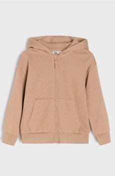 Основна розпірна толстовка з капюшоном - пильно-коричневий