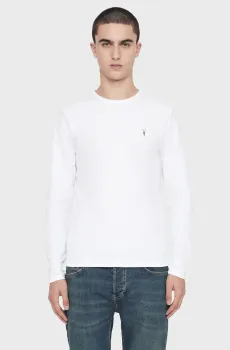 Мужской белый лонгслив BRACE Белый S AllSaints M033JB