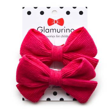 Бантики Glamurino Tina мікровельвет малинові 2 шт (2112.11) Бантики Glamurino Tina мікровельвет малинові 2 шт (2112.11)