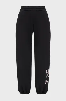 Женские черные спортивные брюки sequins Черный XS Karl Lagerfeld A4W10141