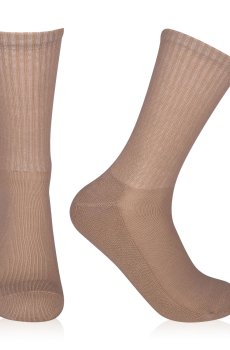 Носки женские AmiGА с махровой стопой, бежевые, размер 23-25