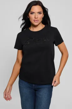 Женская черная футболка Черный XS Guess W5RI08.K9RM1;JBLK