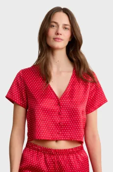 Женский красный топ в горошек MON COEUR Красный S Etam 6558185