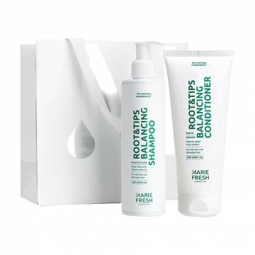 Подарочный набор для волос Marie Fresh Cosmetics Root & Tips Balancing (шампунь, 250 мл + кондиционер, 200 мл) Подарочный набор для волос Marie Fresh Cosmetics Root & Tips Balancing (шампунь, 250 мл + кондиционер, 200 мл)