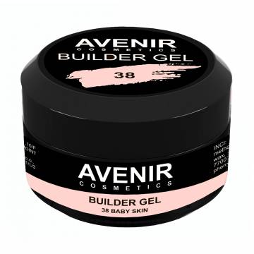 Гель для наращивания ногтей Avenir Cosmetics Builder Gel Pro 38 Baby Skin, 15 мл Гель для наращивания ногтей Avenir Cosmetics Builder Gel Pro 38 Baby Skin, 15 мл