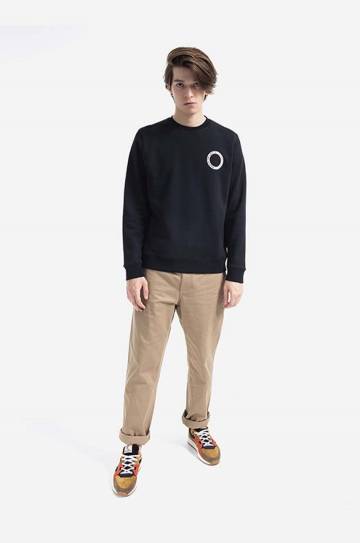 Хлопковая кофта Norse Projects Vagn BMC Logo Print мужская цвет чёрный с принтом N20.1284.9999-9999 Хлопковая кофта Norse Projects Vagn BMC Logo Print мужская цвет чёрный с принтом N20.1284.9999-9999