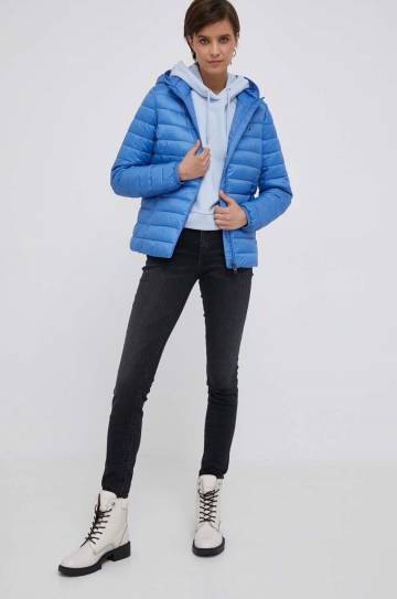 Хлопковая кофта Tommy Hilfiger женская с капюшоном с принтом Хлопковая кофта Tommy Hilfiger женская с капюшоном с принтом