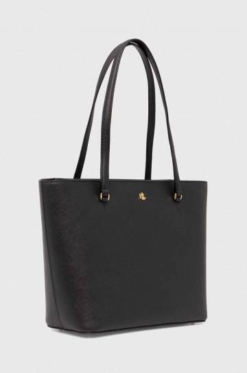 Кожаная сумочка Lauren Ralph Lauren цвет чёрный 431924351 Кожаная сумочка Lauren Ralph Lauren цвет чёрный 431924351
