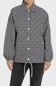 Женская куртка с узором Черный S Replay W7846 .000.74092