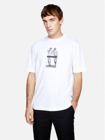 Sisley Футболка 3I1XS103I Білий Regular Fit Sisley Футболка 3I1XS103I Білий Regular Fit